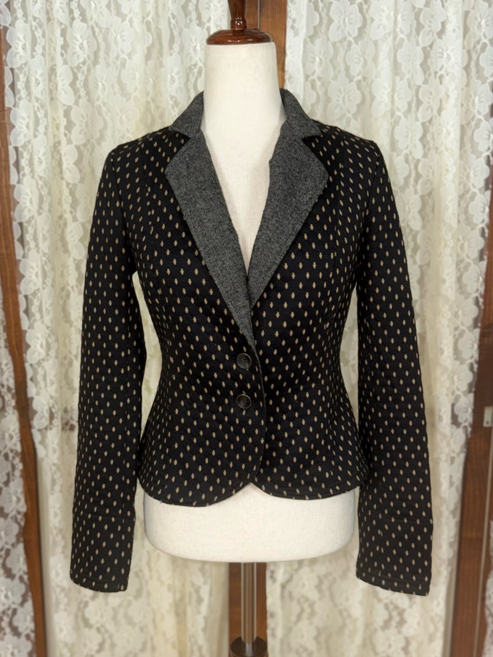 Super Cute Vintage Free People Polka Dot Blazer